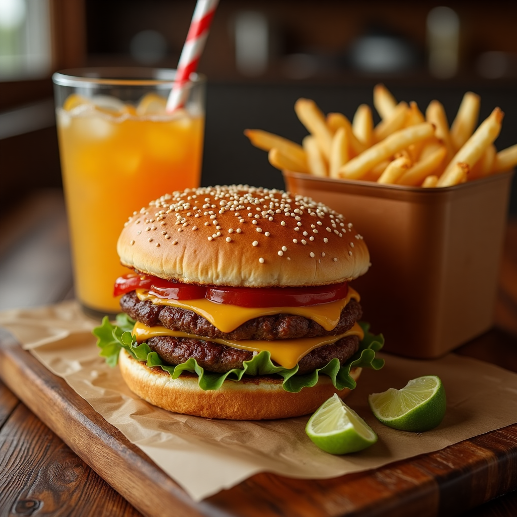 Zee Burger,Reg Fries,Reg drink