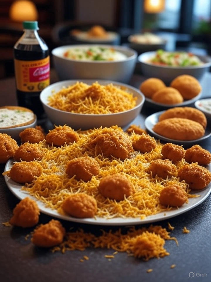 Biryani,Full chciken Kharahi,2 Maali tikka bot ,boti,6 peice chciken kabab,8 Rogani Nan,1.5 liter drink,2  Raita,1 salad Biryani,Full chciken Kharahi,2 Maali tikka bot ,boti,6 peice chciken kabab,8 Rogani Nan,1.5 liter drink,2  Raita,1 salad